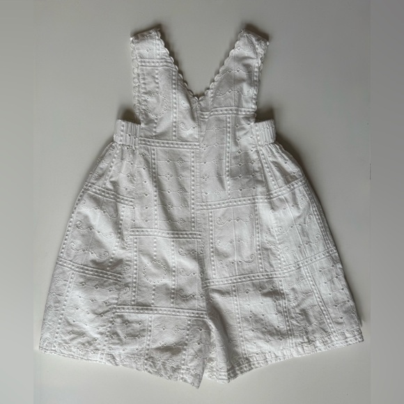 Zara Girls White Swiss Embroidery Playsuit - Size 6-7 - Picture 5 of 11